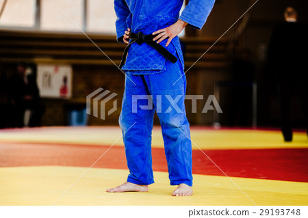 athlete judoka in blue kimono 29193748