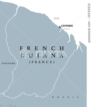 French Guiana political map 29193919