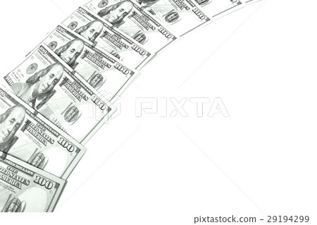A border of American money isolated on white A border of American money isolated on white 29194299