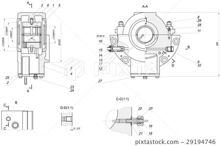 Expanded bearing sketch with different elements Expanded bearing sketch with different elements 29194746