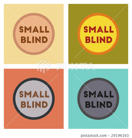 assembly flat icons poker small blind 29196163
