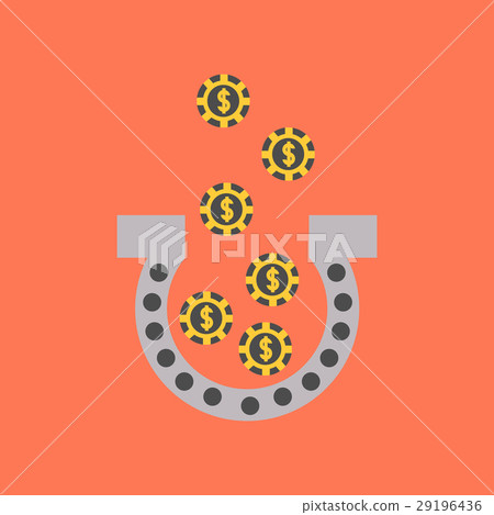 flat icon on stylish background good luck logo 29196436