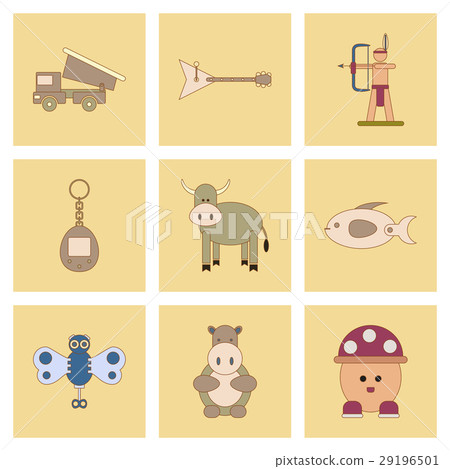 assembly flat icons Kids toys - Stock Illustration [29196501] - PIXTA