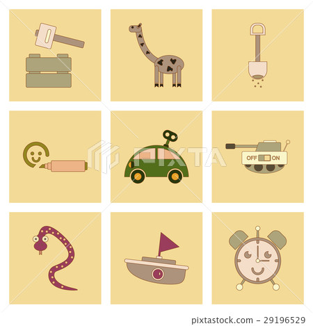 assembly flat icons Kids toys - Stock Illustration [29196529] - PIXTA