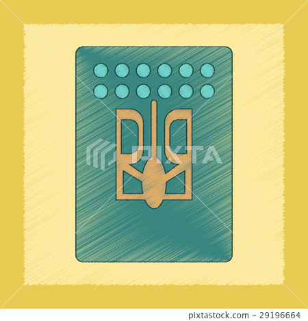 flat shading style icon emblem Ukraine 29196664