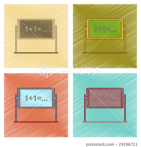 assembly flat shading style icon school blackboard 29196721