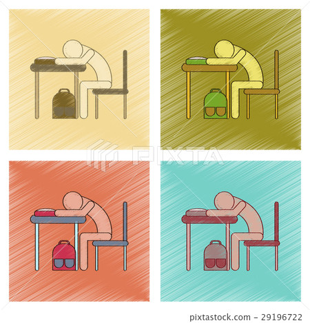 assembly flat shading style icon student sleeping assembly flat shading style icon student sleeping 29196722