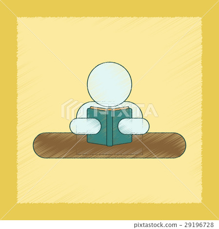flat shading style icon man reading book flat shading style icon man reading book 29196728
