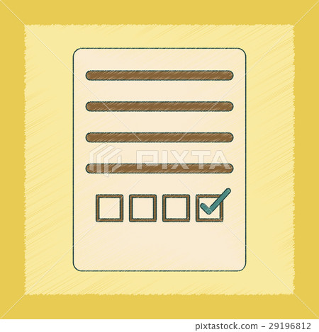flat shading style icon checklist questionnaire 29196812