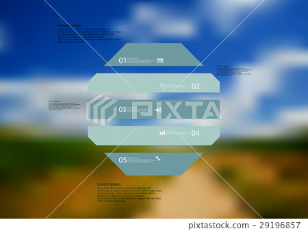 Illustration infographic template with octagon - Stock Illustration ...