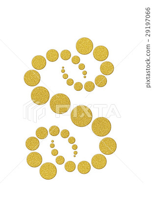 Dancing circles in gold glitter 29197066