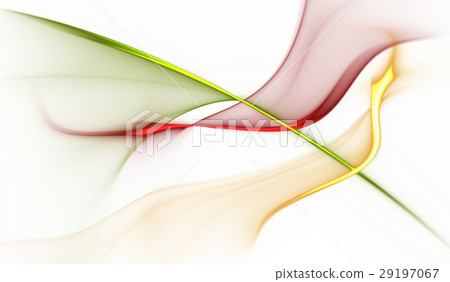 Abstract green, yellow, red color wavy background 29197067