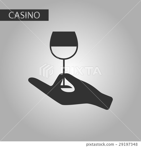 black and white style glass of wine black and white style glass of wine 29197348