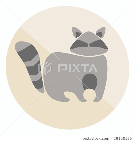 Excellent flat raccoon icon Excellent flat raccoon icon 29198136