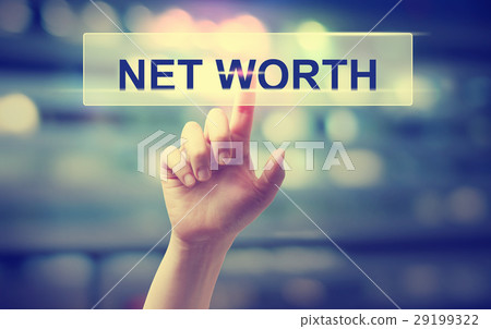 Net Worth concept with hand Net Worth concept with hand 29199322