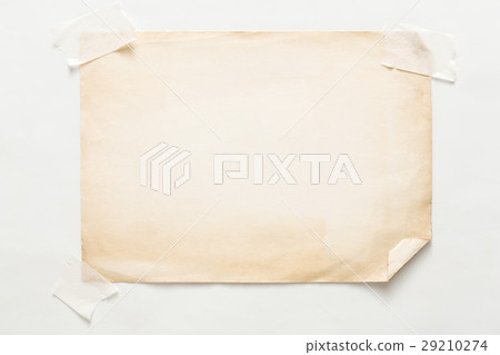 old craft paper sheet isolated on white background old craft paper sheet isolated on white background 29210274