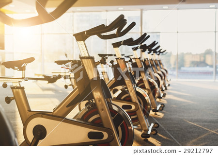 Modern gym interior with equipment, fitness Modern gym interior with equipment, fitness 29212797