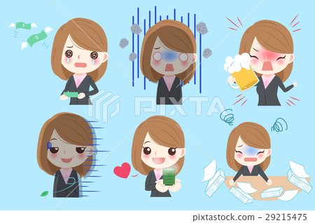businesswoman do different emotion 29215475