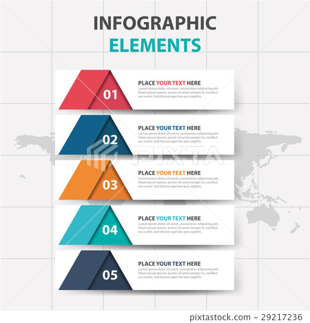 colorful triangle business timeline Infographics 29217236