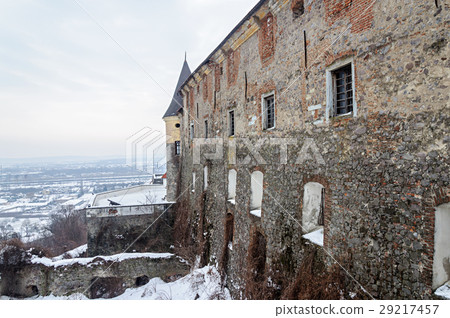 Wall of castle Palanok in Mukachevo, Ukraine 29217457