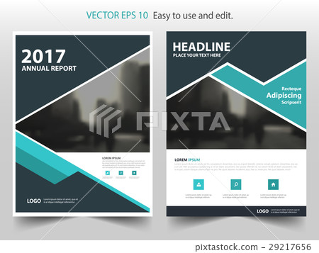 annual report Brochure template blue triangle 29217656