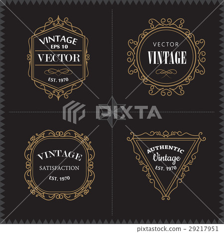Luxury Logos Set template vintage badge elegant 29217951