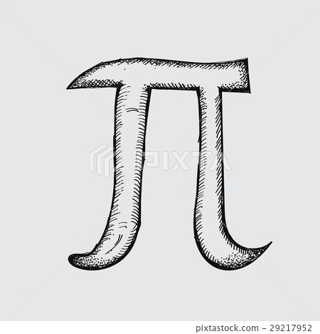Pi Symbol  hand drawn Icon 29217952