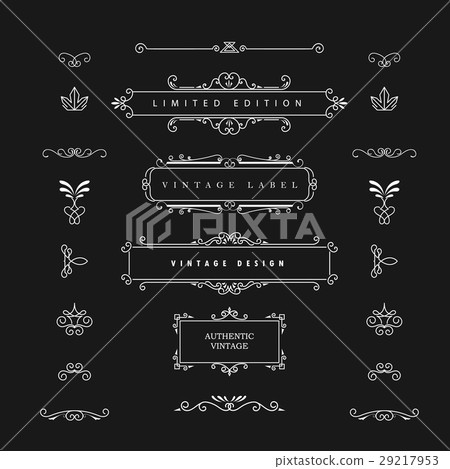 Vintage Design Vector Elements. Flourishes 29217953