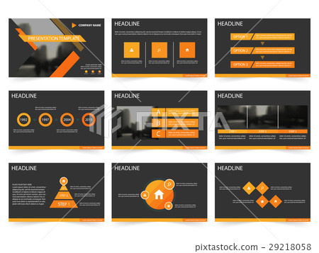 orange presentation templates Infographic elements 29218058