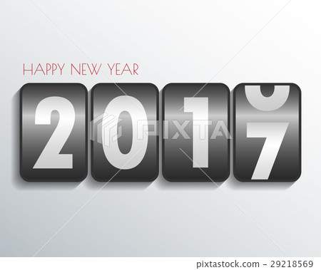 Happy new 2017 year. Greetings card.  29218569