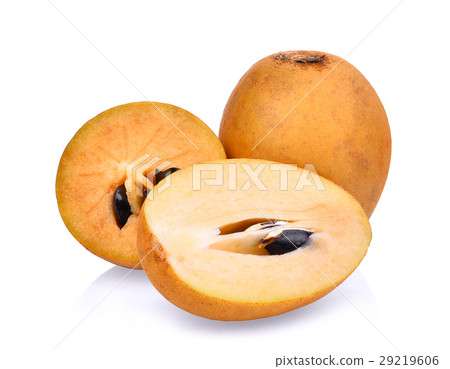 fresh sapodilla fruit isolated on white background fresh sapodilla fruit isolated on white background 29219606