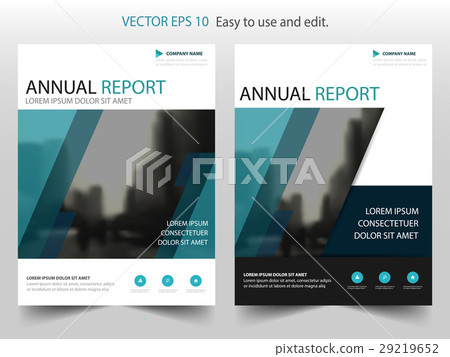 Blue Vector Brochure annual report template 29219652