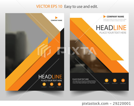 Orange black Brochure annual report template 29220001