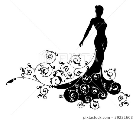 Wedding Bride Silhouette Design 29221608