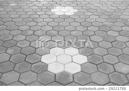 Paving Hexagon brick walkway 29221788