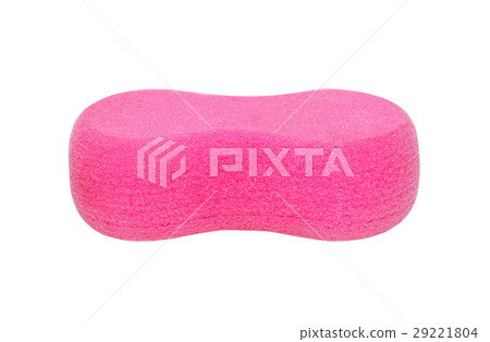 pink bath sponge on white background pink bath sponge on white background 29221804