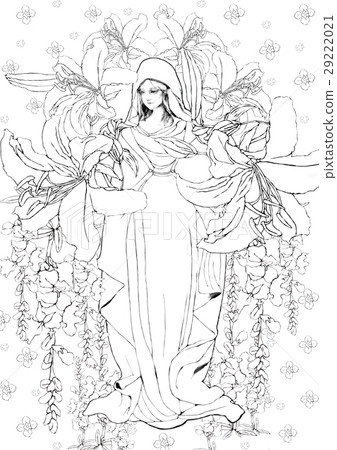 The painting of Maria statue The painting of Maria statue 29222021