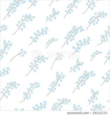 Seamless pattern of sprigs of Lily of the valley 29222115