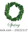 Floral wreath of leaves of Lily of the valley 29222117