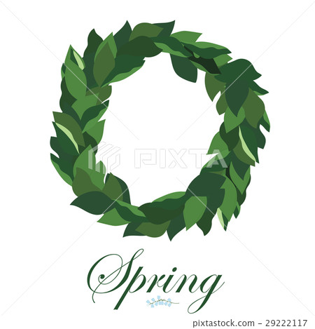 Floral wreath of leaves of Lily of the valley Floral wreath of leaves of Lily of the valley 29222117