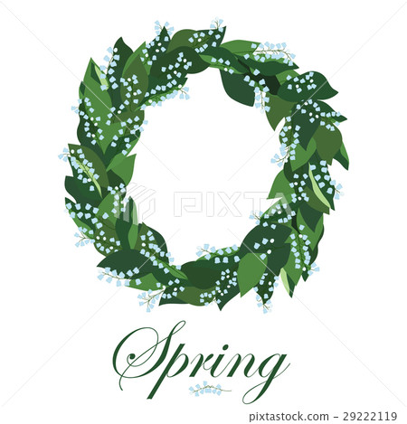 Floral wreath with lilies of the valley, spring Floral wreath with lilies of the valley, spring 29222119