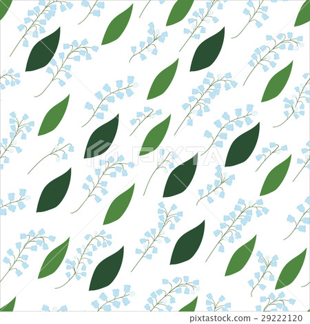 Seamless pattern of Lily of the valley sprigs with 29222120