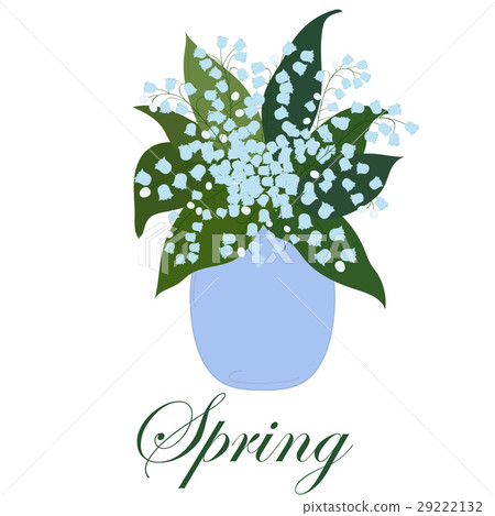 bouquet of lilies with leaves in a vase on a white 29222132