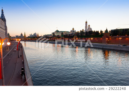 View on Kremlin from river in evening light View on Kremlin from river in evening light 29222248