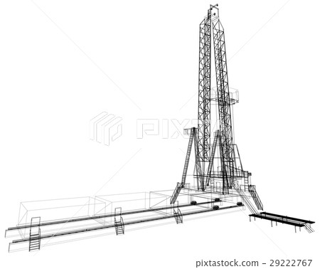 Oil rig. Detailed vector illustration Oil rig. Detailed vector illustration 29222767