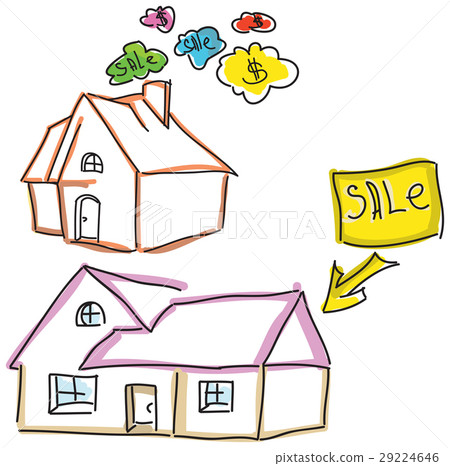 Drawn colored houses for sale Drawn colored houses for sale 29224646