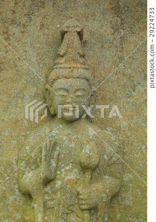 Shinshu's cultural asset masterpiece Moriya Sadaharu's stone Buddha St. Genson Bodhisattva Half body length (Ina Izumiyosein) 29224733