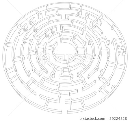 Round tangled maze. Vector Round tangled maze. Vector 29224828
