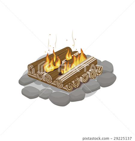 Start of Firewood Surrounded by Stones Burning Start of Firewood Surrounded by Stones Burning 29225137