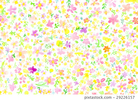 Background material watercolor flower pattern 29226157